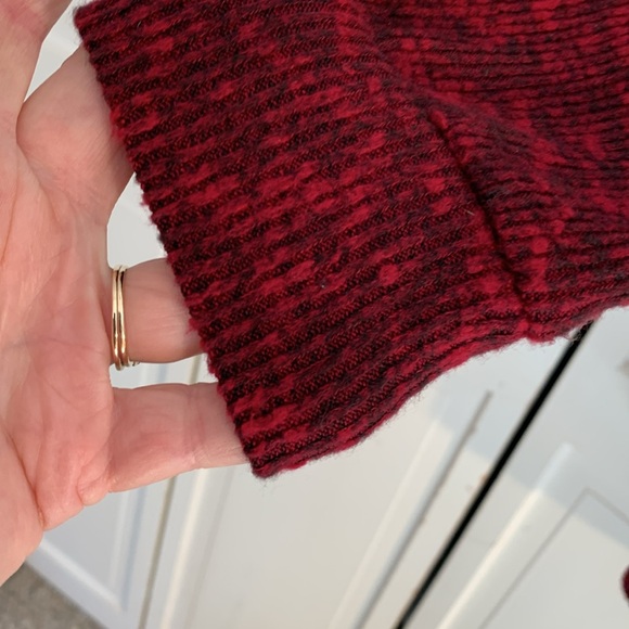 Xhilaration Red Ruched Bodycon Sweater Dress with Long Dolman Sleeves EUC - Picture 9 of 12